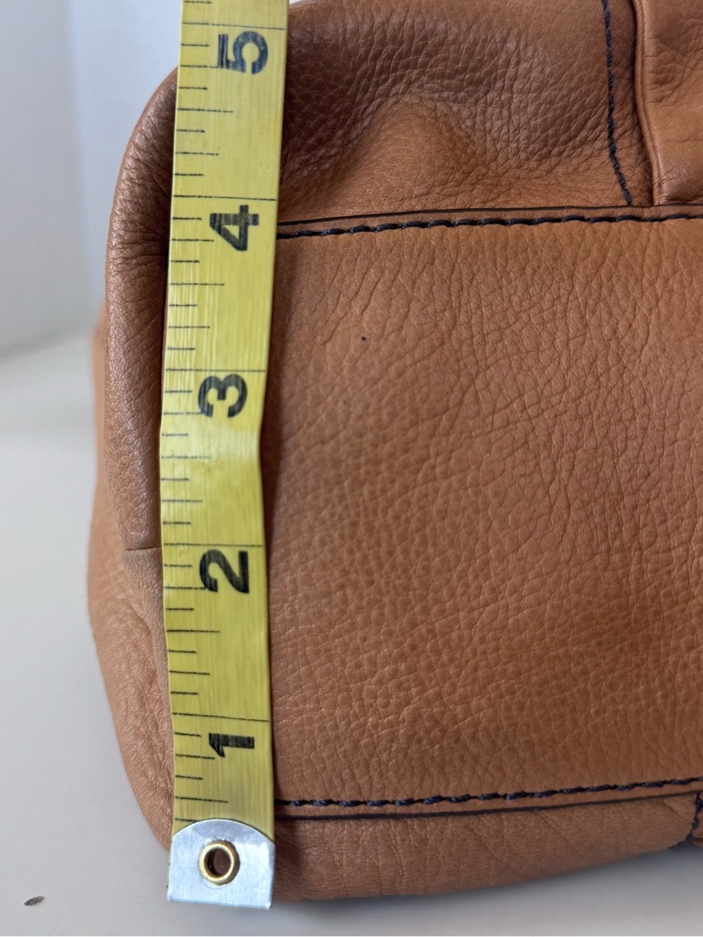 Vintage Y2K JUICY COUTURE Brown Tan Leather Hobo Tote Shoulder Bag Gold Logo Dog - Picture 15 of 16